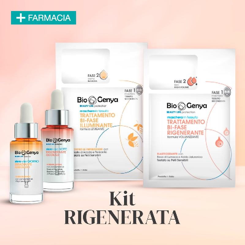 kit_pelle_rigenerata_biogenya kit sieri e maschere viso pelle rigenerata
