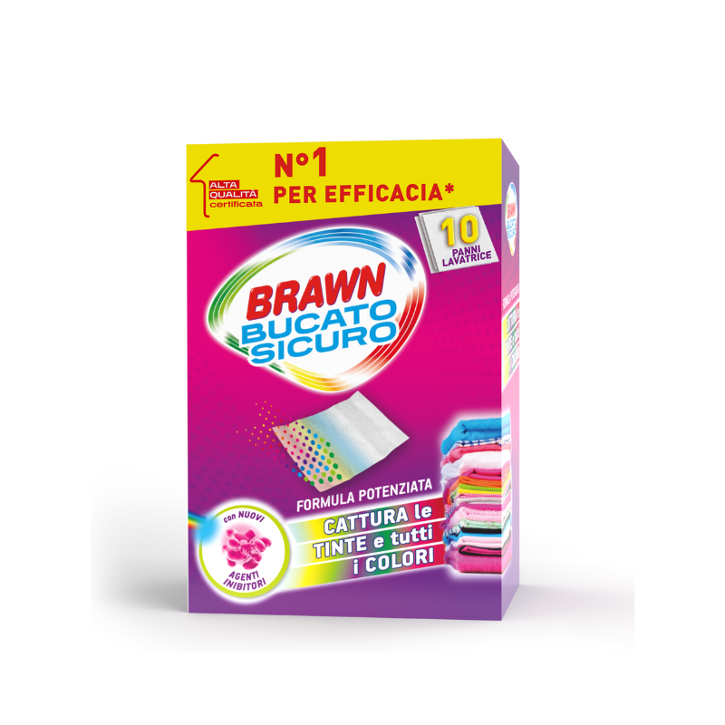 Brawn Bucato Sicuro Maxi 10pz - Foglietti Acchiappacolore foglietti acchiappacolore 10 pezzi